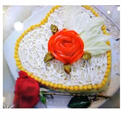 قالب کیک به گز مدل قلب کف برجسته