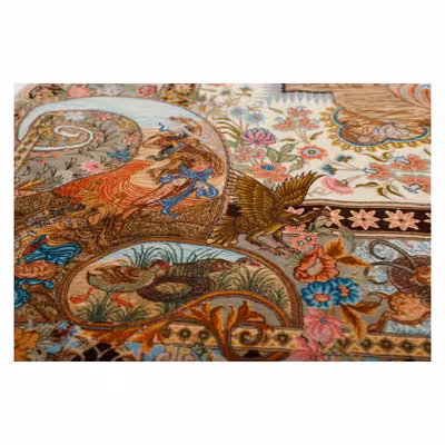 فرش دستبافت شش متری مدل چله و گل کد h1112 یک جفت