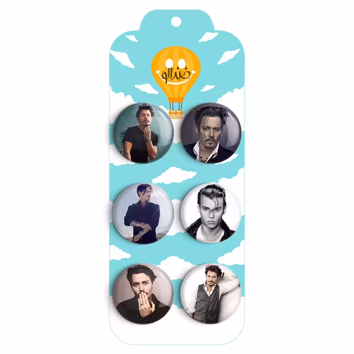 پیکسل خندالو طرح جانی دپ کد 197A مجموعه 6 عددی 