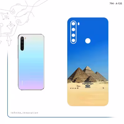 برچسب پوششی ماهوت مدل Pyramids of Egypt مناسب برای گوشی موبایل شیائومی Redmi Note 8 2021