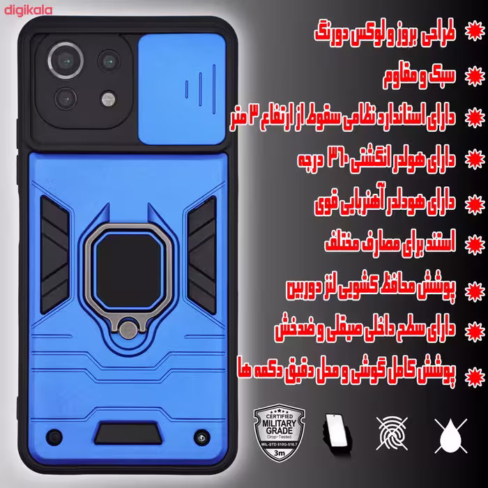 کاور آیرون من مدل BATMAN III مناسب برای گوشی موبایل شیائومی Redmi Mi 11 Lite همراه با قلم لمسی