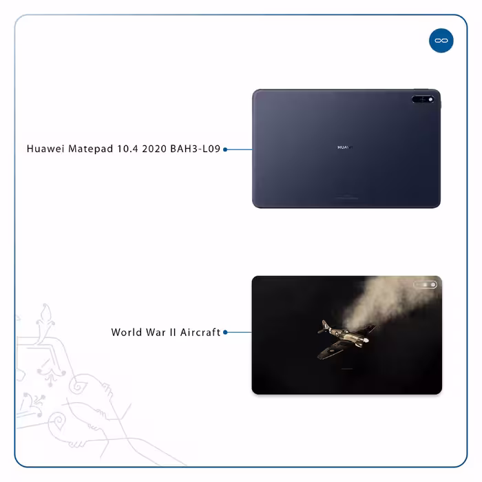 برچسب پوششی ماهوت مدل World War II Aircraft مناسب برای تبلت هوآوی Matepad 10.4 2020 BAH3-L09