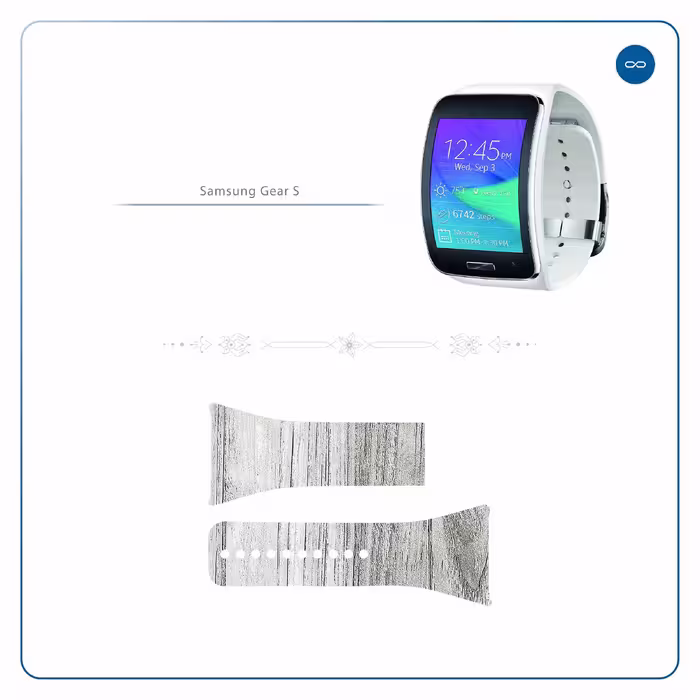 برچسب ماهوت طرح White_Wood مناسب برای ساعت هوشمند سامسونگ Galaxy Gear S