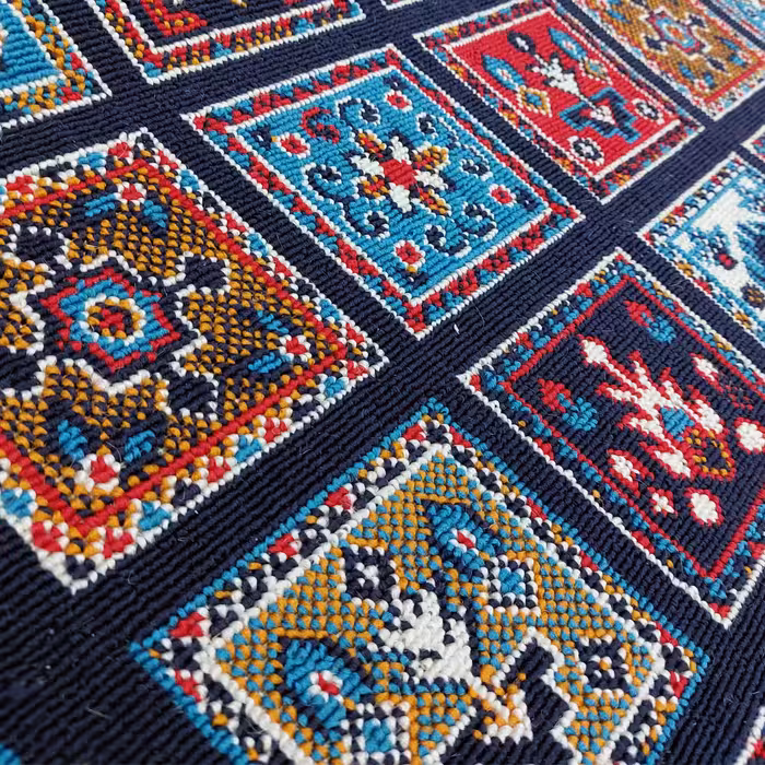 گلیم ماشینی طرح خشتی کد 4763