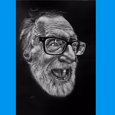 نقاشی سیاه قلم مدل ژکوند کد 140117