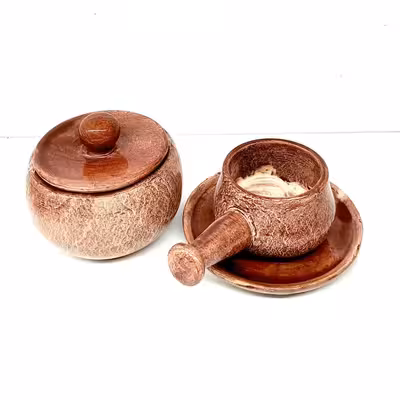 سرویس قهوه خوری سرامیکی مدل دسته باتومی کد 33 مجموعه 8 عددی