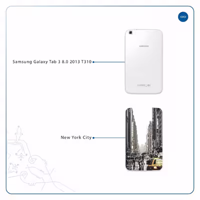 برچسب پوششی ماهوت مدل New York City مناسب برای تبلت سامسونگ Galaxy Tab 3 8.0 2013 T310