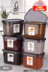 ست 6 تکه ظروف نگهداری حبوبات کیچن لایف کد MCH08776