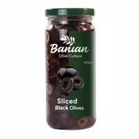 زیتون سیاه اسلایس بانیان 460 گرمی