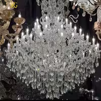 لوستر هرمی کریستالی باروک سبک طبقاتی وارداتی