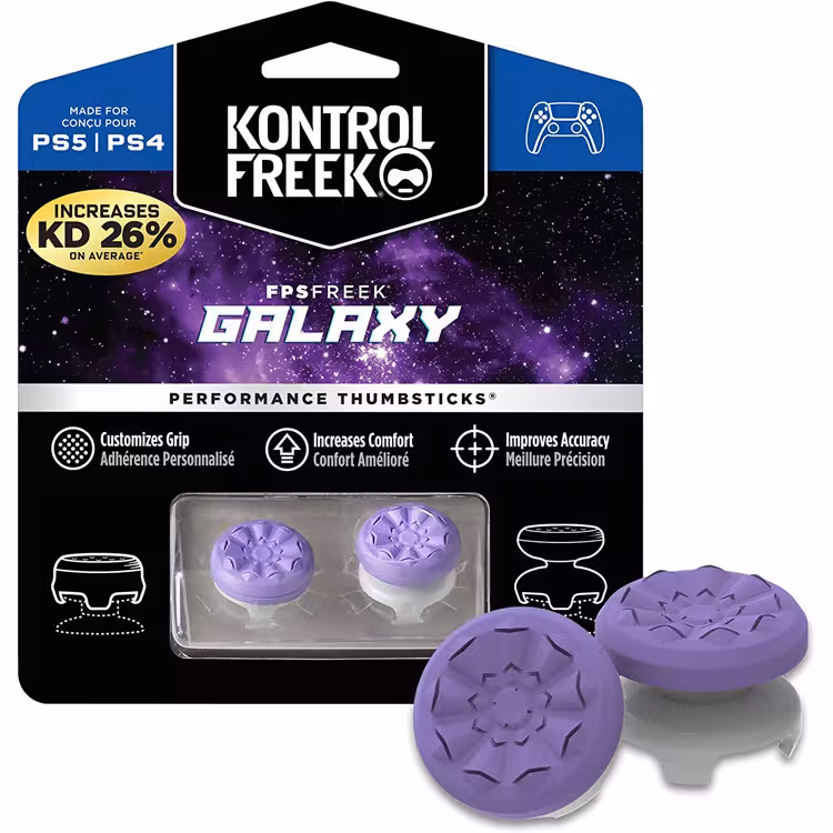 خرید روکش آنالوگ KontrolFreek مخصوص PS5 و PS4 - طرح Galaxy رنگ بنفش