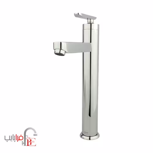 شیر روشویی پایه بلند راسان مدل فلورا کروم مات