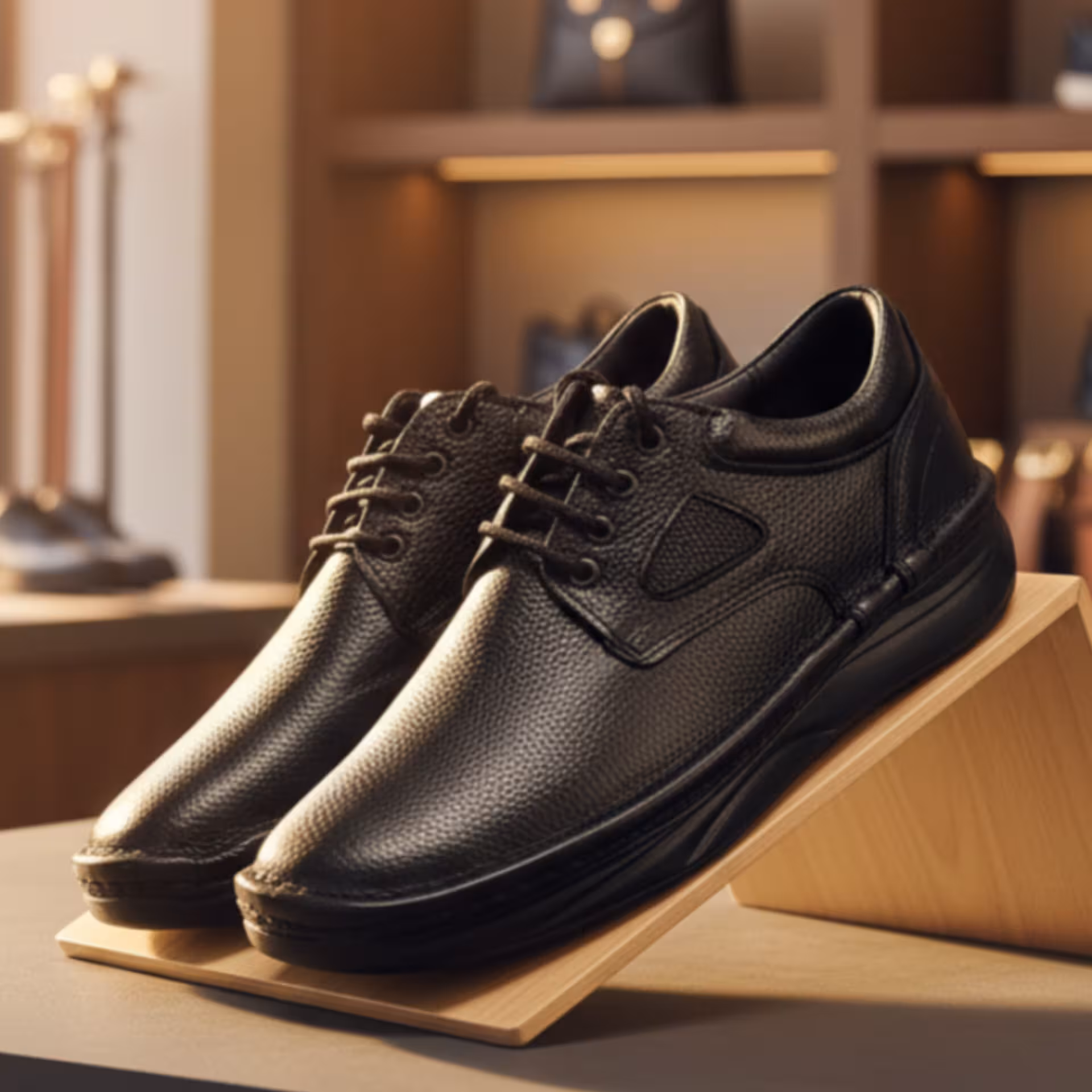 کفش چرم مردانه طبی کد TB021BK رنگی مشکی