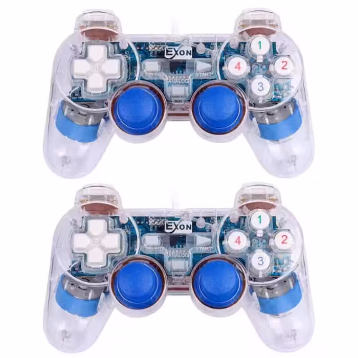 دسته بازی دوبل شوکدار اکسون USB-208B