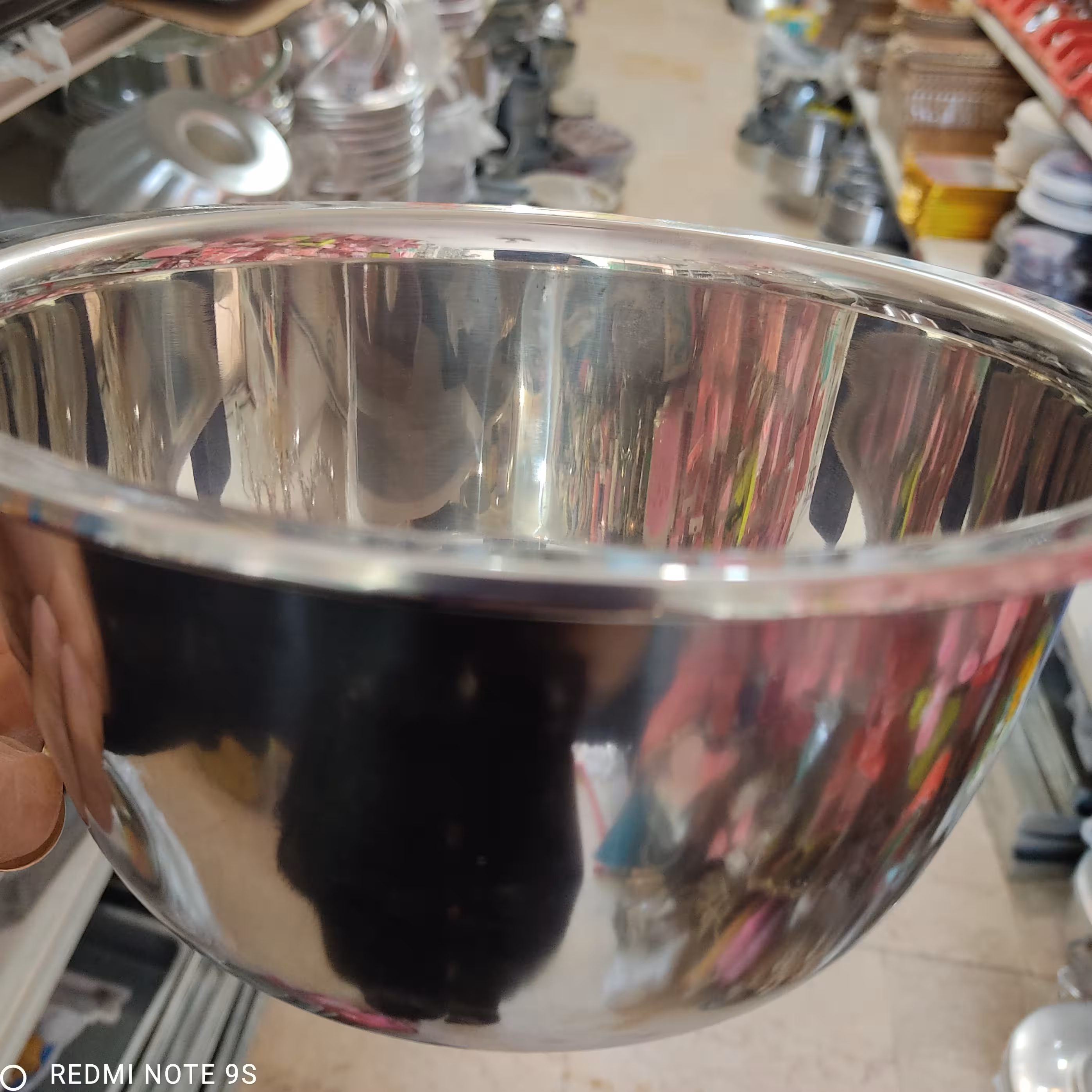 کاسه استیل لبه دار  قطر  19 یا 20 سانت،،