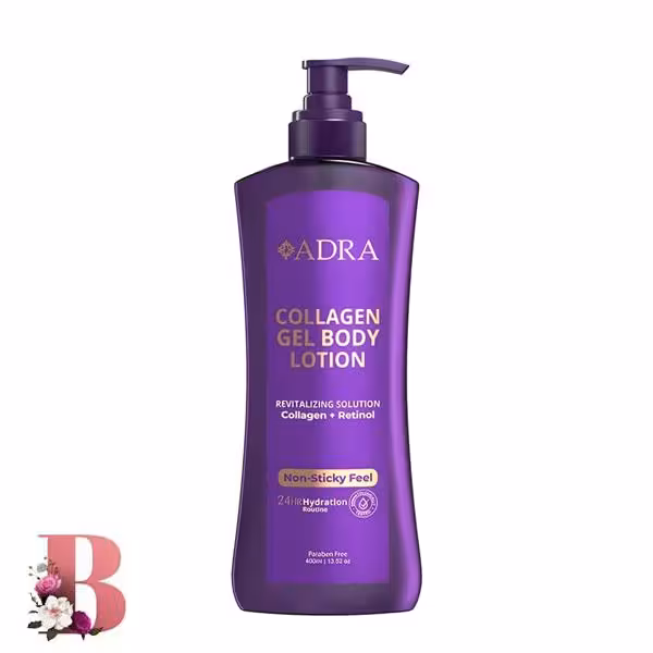 ژل لوسیون بدن کلاژن و رتینول آدرا 400 میلی لیتر | Adra Collagen And Retinol Gel Body Lotion 400ml