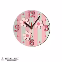 ساعت دیواری کودک باروچین مدل گل برجسته