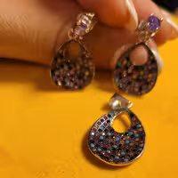 نیم ست جواهر نقره                            