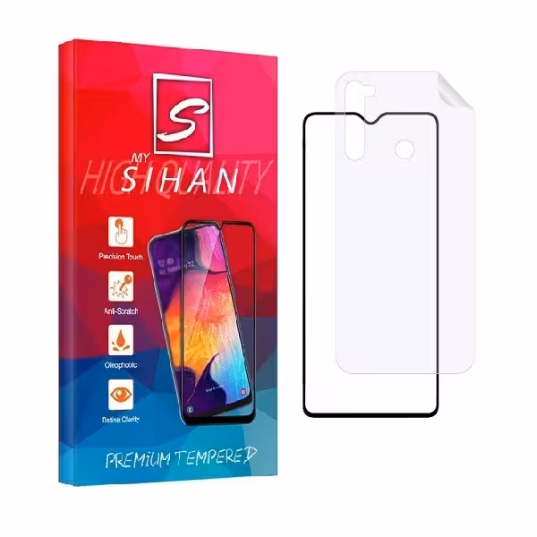 محافظ صفحه نمایش مای سیحان مدل 2FN مناسب برای گوشی موبایل شیائومی Redmi Note 8 به همراه محافظ پشت گوشی
