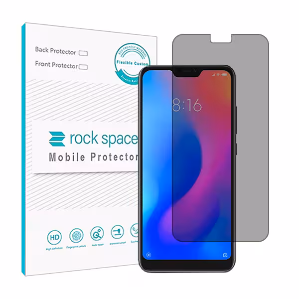 گلس شیائومی Redmi Note 6 Pro مدل نانو هیدروژل پرایوسی برند راک اسپیس کد 2241S