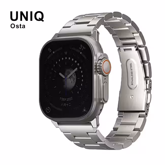 بند استیل یونیک Uniq Osta مناسب اپل واچ 44/45/49 میلیمتری