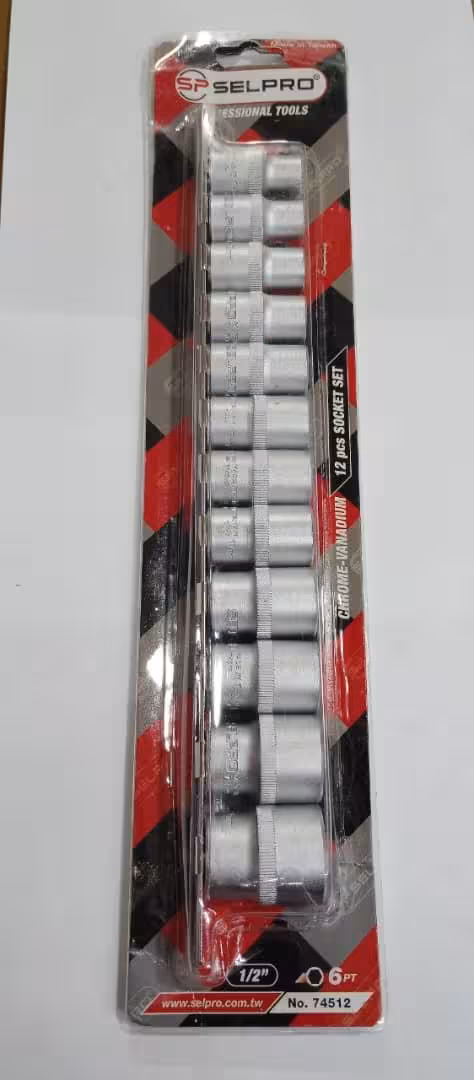 ریل بکس درایو 1/2 کوتاه شش پر سلپرو (سایز 10-24) مدل NO.74512 تایوان اصل SELPRO