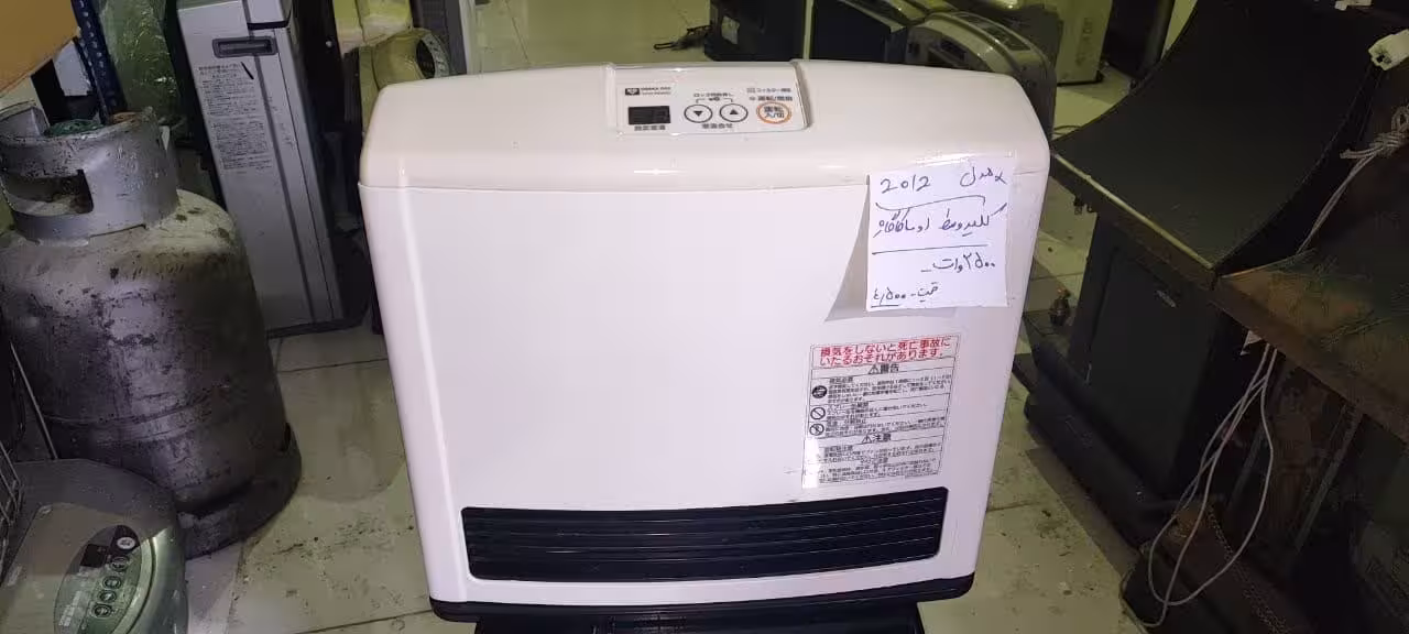 بخاری گازی برقی ژاپنی 2500 وات  دست دوم