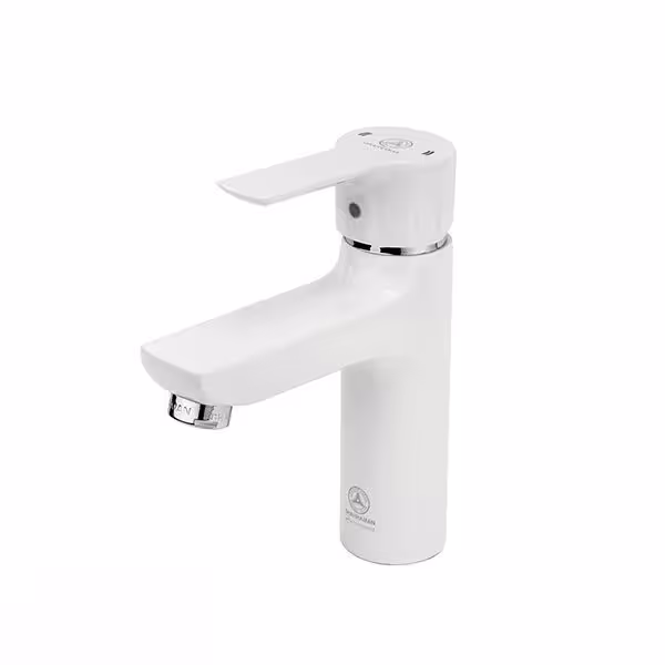 شیر روشویی یاقوت سفید کروم قهرمان