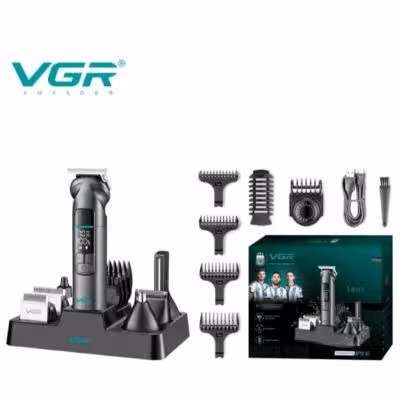 ست گریم و اصلاح حرفه‌ای VGR مدل 096 | ضدآب IPX7   موتور توربو