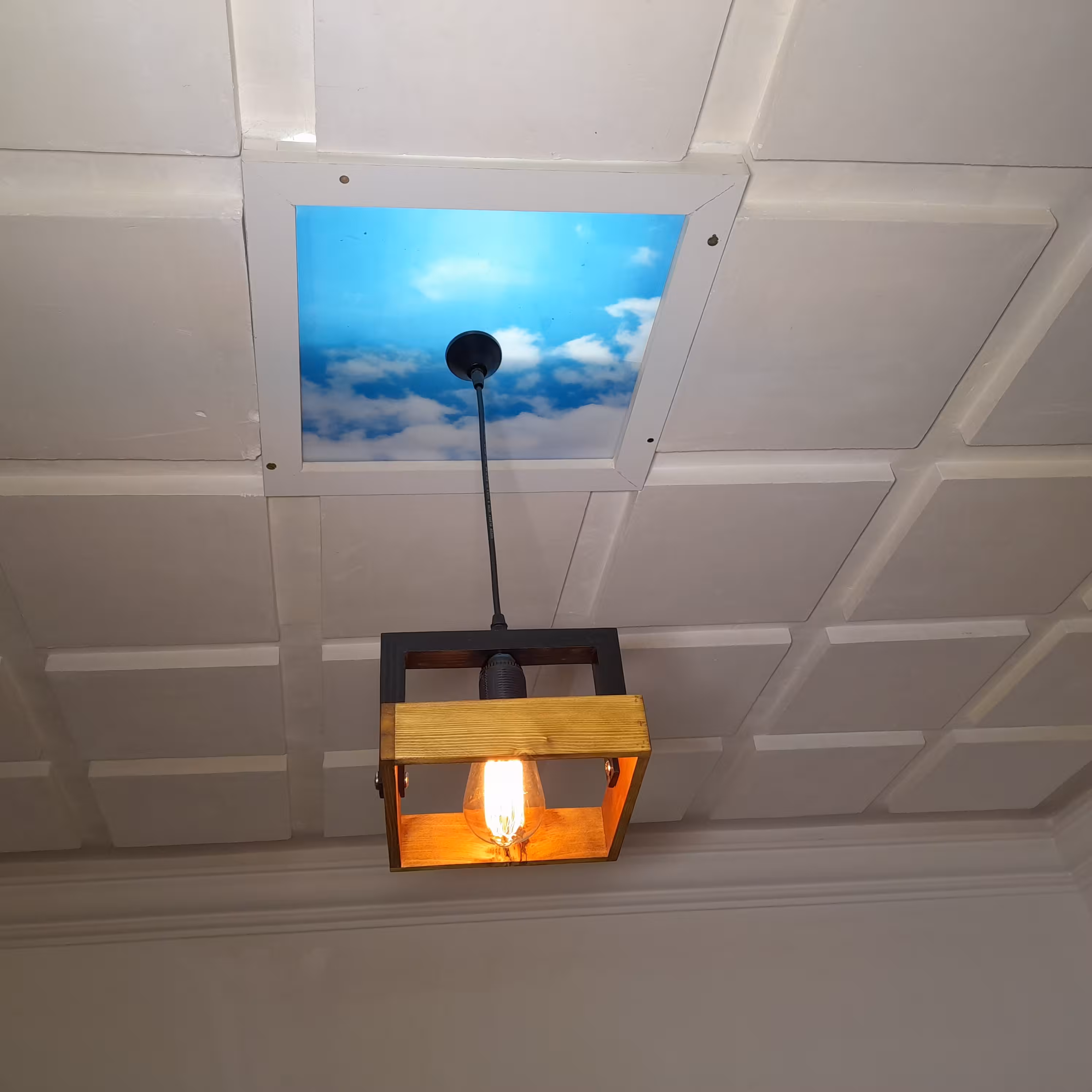 لوستر چوبی کد 09 (قابل تولید در رنگ و ابعاد متفاوت )