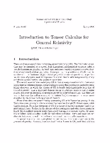 خرید و دانلود نسخه کامل کتاب Introduction to tensor calculus for general relativity