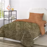 روتختی ترک طرح پتینه قهوه ای روشن زیتونی یک نفره