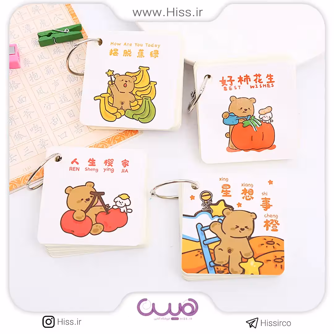 دفترچه حلقه ای خرس قهوه ای
