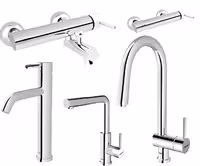 ست شیرالات شودر مدل مارینو کروم