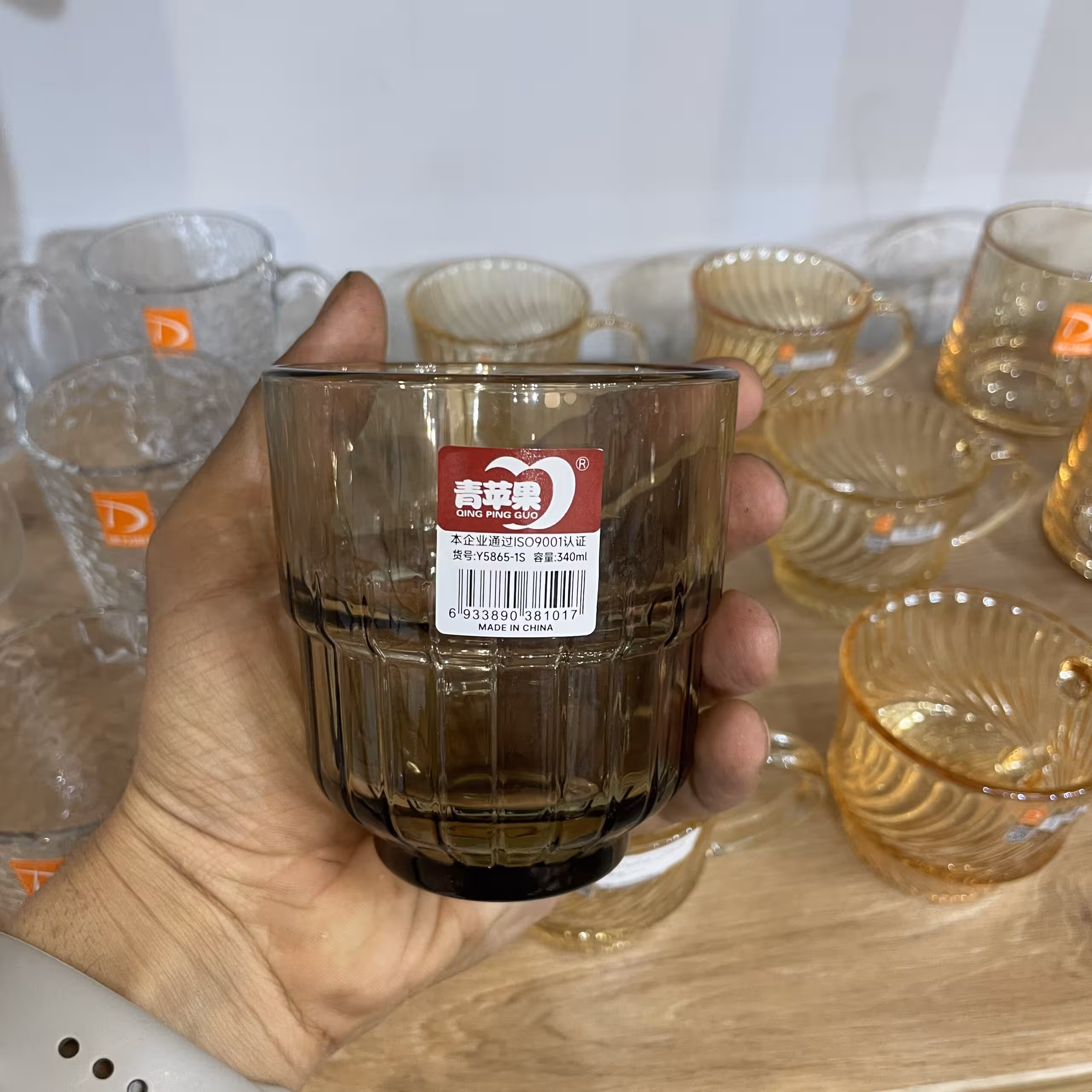 لیوان کوتاه دلی دودی 340 میل – ست 6 عددی Deli Glass