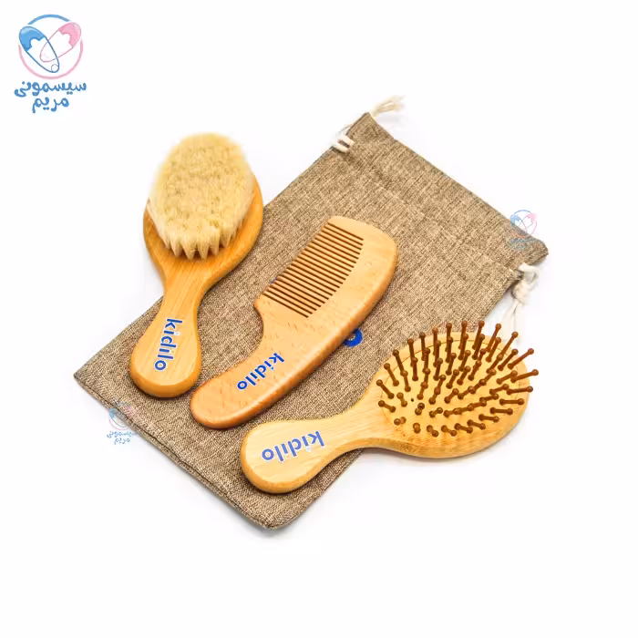 شانه برس الیاف طبیعی 3 تیکه کیدیلو Kidilo