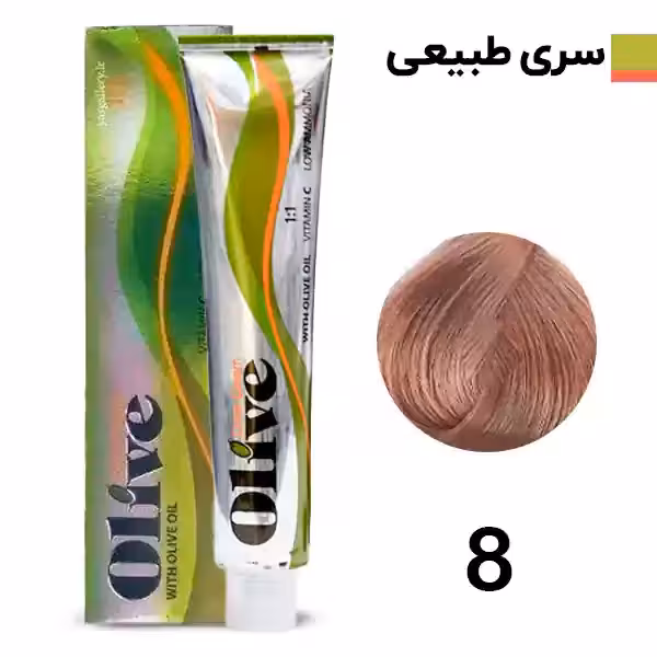 رنگ مو الیو بلوند روشن olive شماره 8