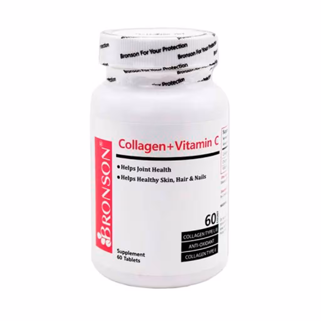 قرص کلاژن پلاس ویتامین سی برونسون 60عدد | Collagen Plus Vitamin C