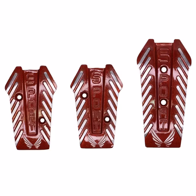 روکش پدال خودرو وارون مدل YAZDI-RED-LUX مجموعه 3 عددی