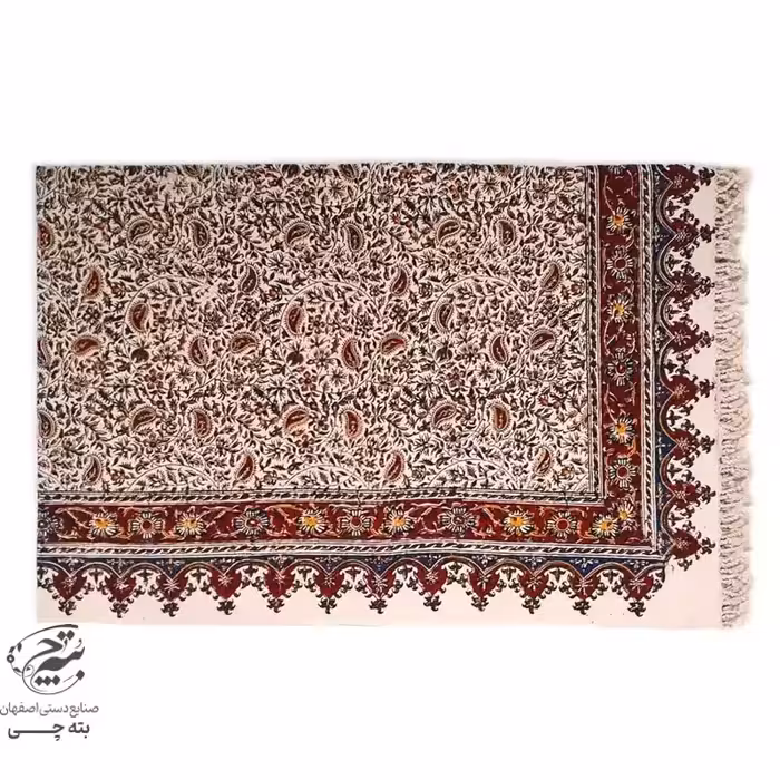 سفره قلمکاری طرح گل بادام 6 نفره