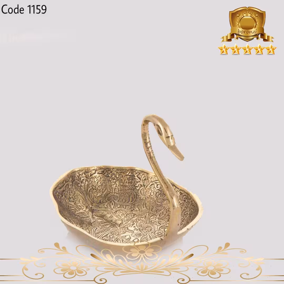 شکلات خوری قو برنجی کد 1159