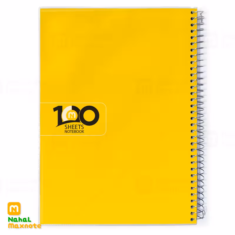 دفتر 100 برگ سیمی طلقی تک رنگ کد 3115.طرح 1