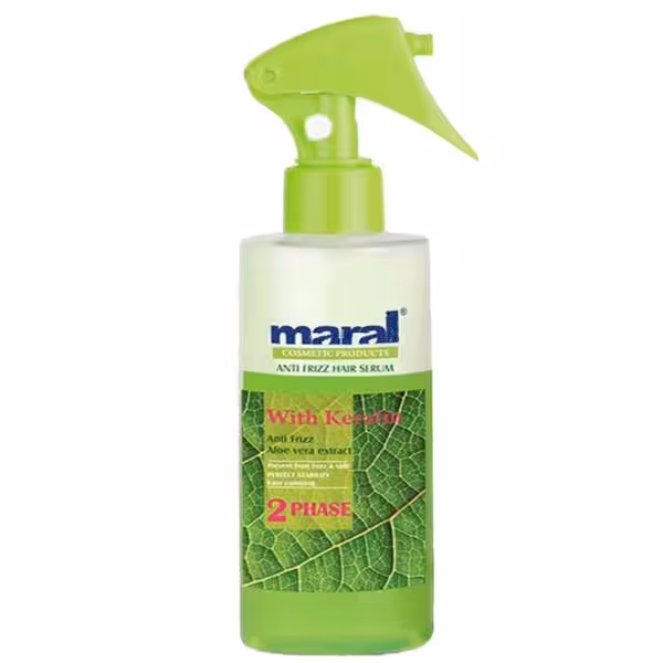 سرم موی دوفاز ضد وز مارال حاوی کراتین و آلوئه ورا 250 میلی لیتر Maral Anti Frizz Hair Serum With Keratin & Aloevera 250 ml