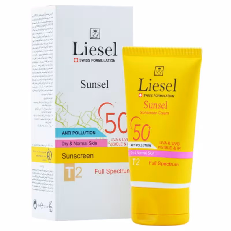 کرم ضد آفتاب SPF50 رنگی مخصوص پوست خشک و نرمال T1