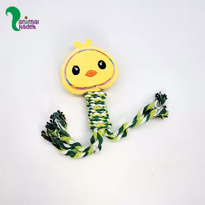 اسباب بازی سگ و گربه طرح سر جوجه و کنف ریش ریش