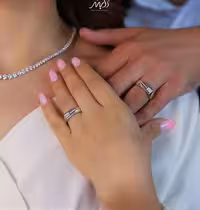 💍حلقه ست جواهري(مردانه و زنانه) خاص و زیبا؛ نقره عیار 925(R_1252)