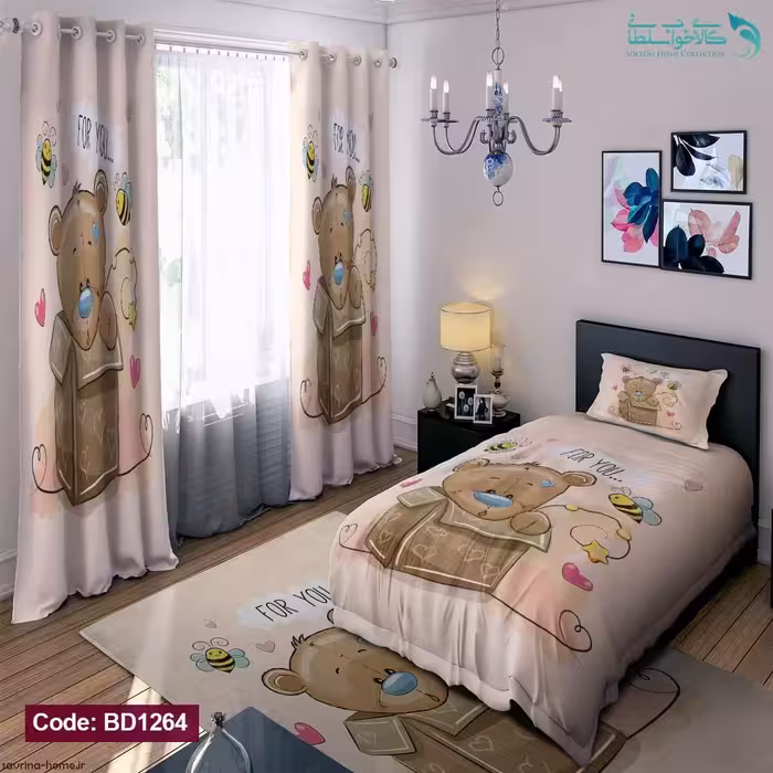 روتختی طرح خرسی یکنفره کد BD1264