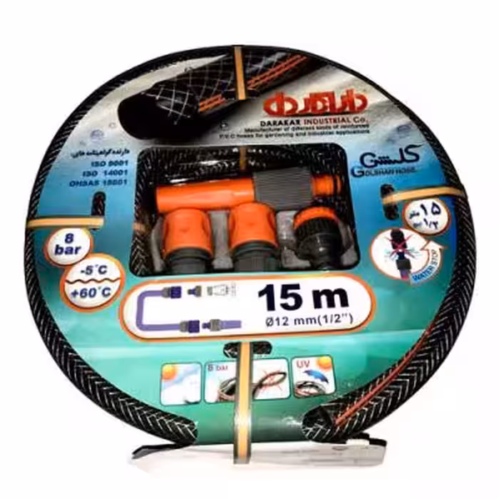 پکیج شیلنگ داراکار 1.2 اینچ ( نمره 2 ) پانزده متری