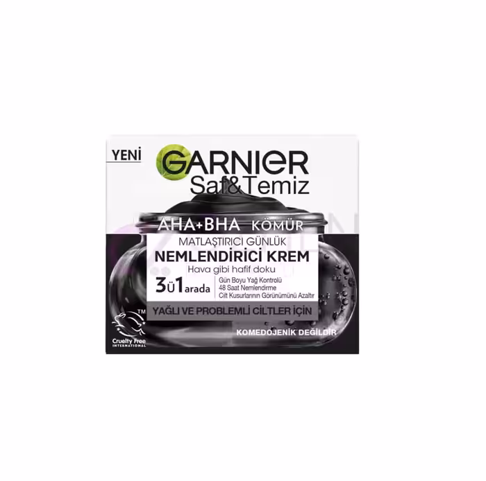 کرم آبرسان سه کاره ذغالی گارنیر GARNIER مدل SAF & TEMIZ حجم 50 میل