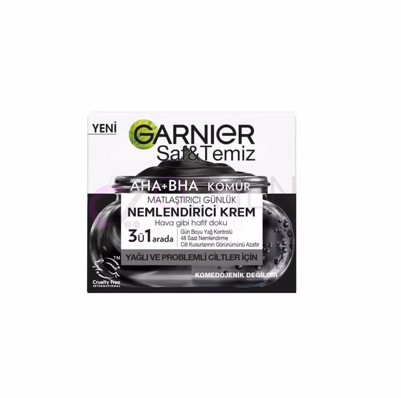 کرم آبرسان سه کاره ذغالی گارنیر GARNIER مدل SAF & TEMIZ حجم 50 میل